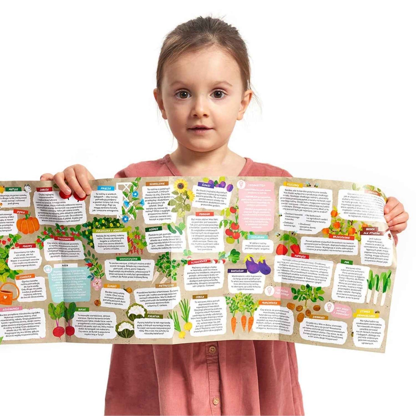 Co rośnie w ogródku puzzle edukacyjne CzuCzu obrazki warzyw i owoców - plakat.