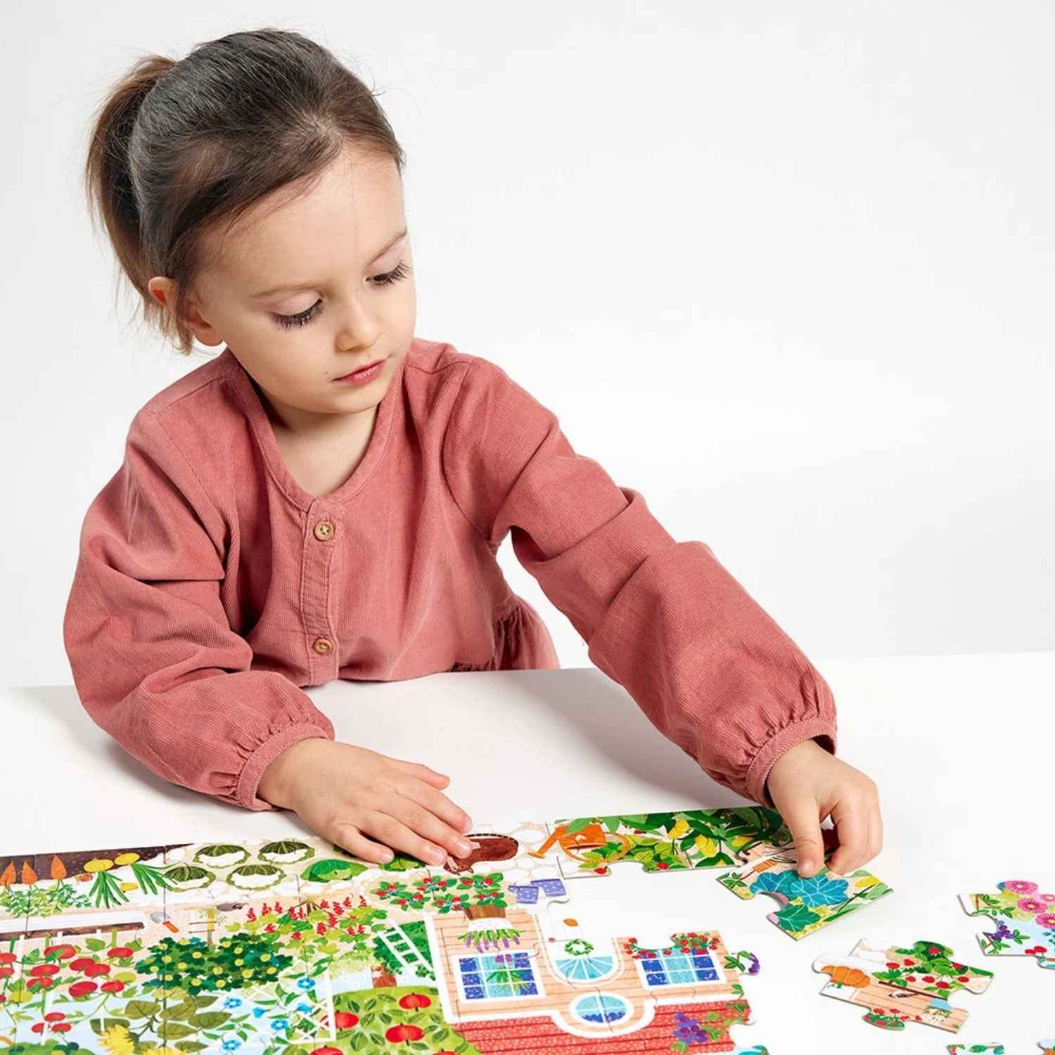 Co rośnie w ogródku puzzle edukacyjne CzuCzu zabawa edukacyjna dla przedszkolaka.