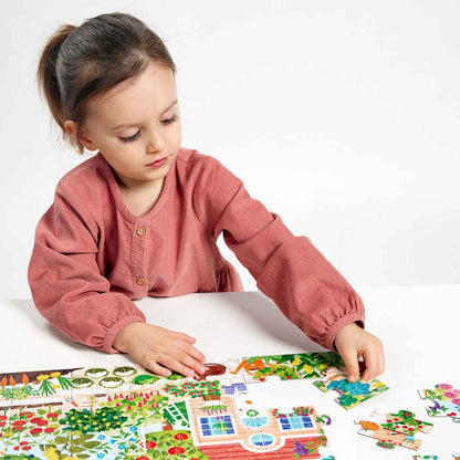 Co rośnie w ogródku puzzle edukacyjne CzuCzu zabawa edukacyjna dla przedszkolaka.