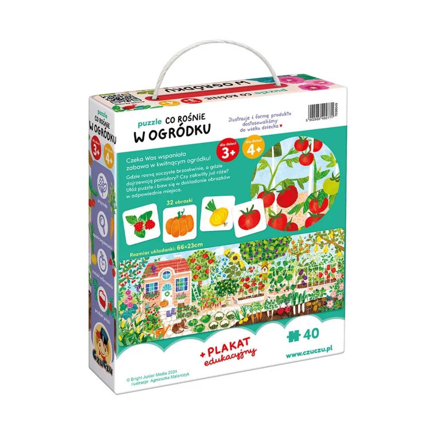 Co rośnie w ogródku puzzle edukacyjne CzuCzu zestaw prezentowy dla dziecka.