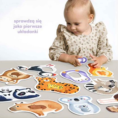 Puzzle edukacyjne CzuCzu Mama i ja – zabawa w dopasowywanie par.