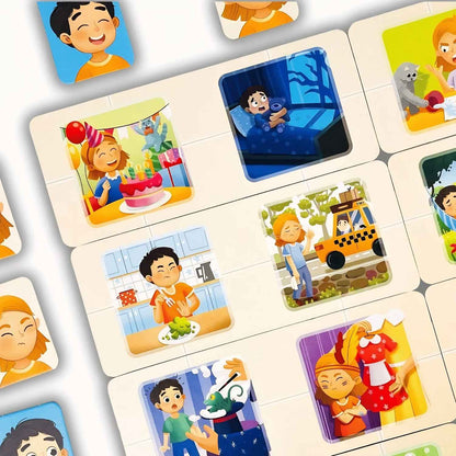 Emocje gra edukacyjna Kapitan Nauka dopasowywanie emocji do sytuacji.