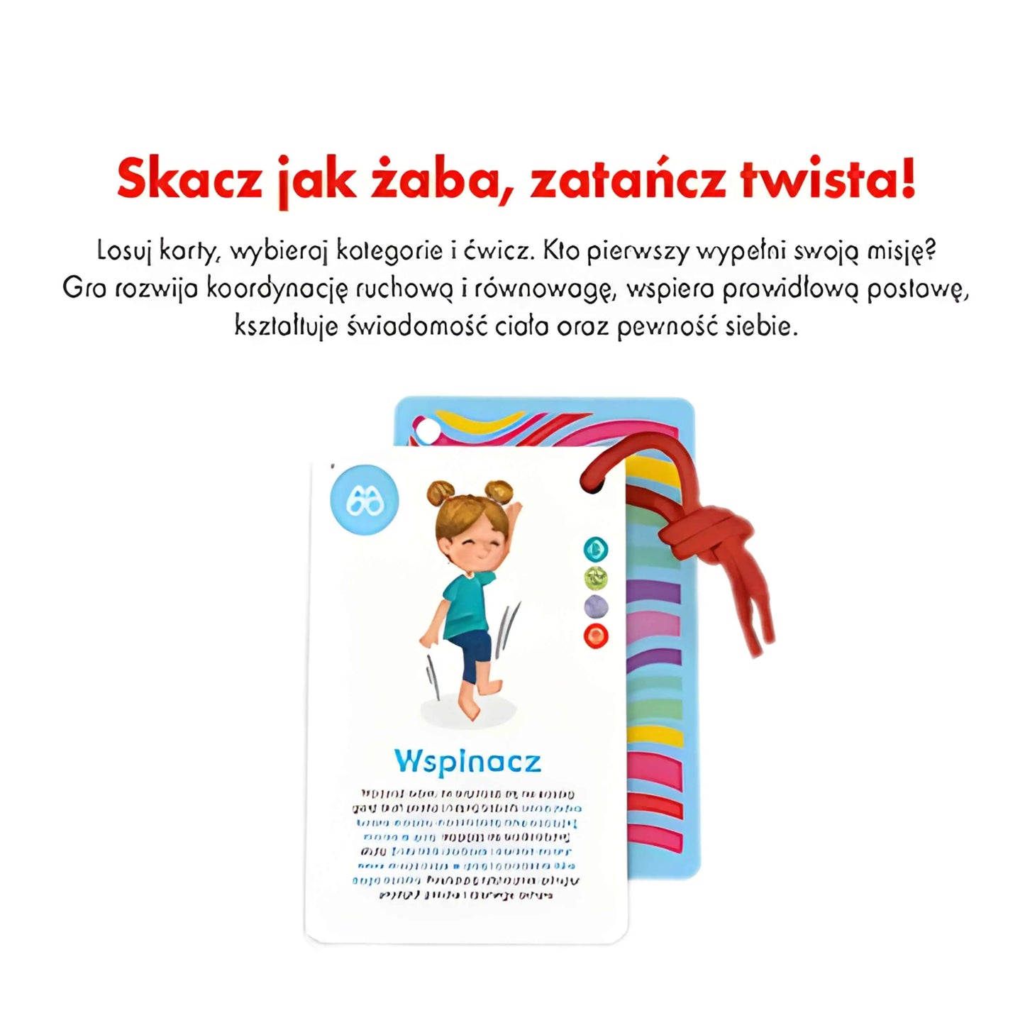 Gra dla dzieci bez ekranu - aktywna zabawa w domu i przedszkolu Fikaj, brykaj!