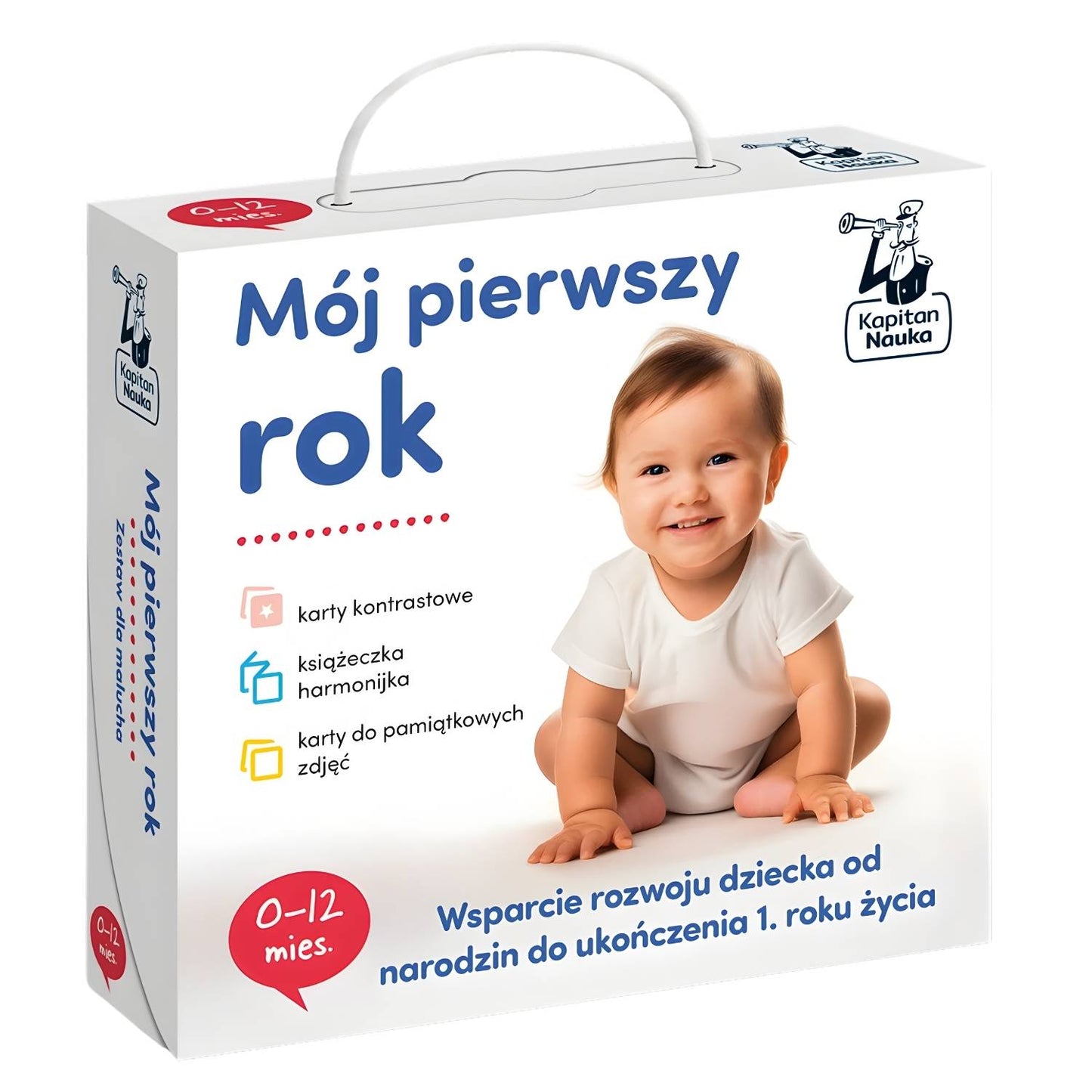 Mój pierwszy rok zestaw dla malucha 0-12 miesięcy Kapitan Nauka karty kontrastowe dla niemowląt