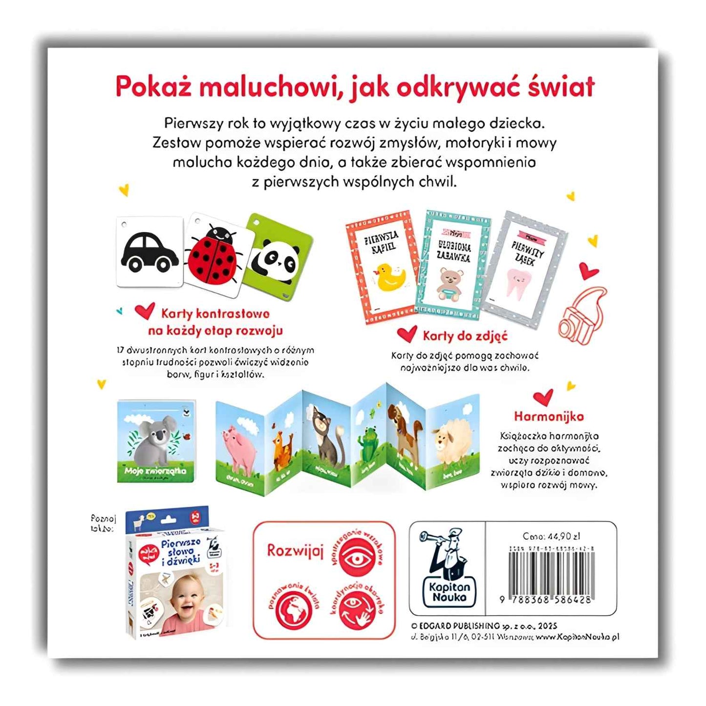 Mój pierwszy rok zestaw dla malucha 0-12 miesięcy Kapitan Nauka pudełko produktu