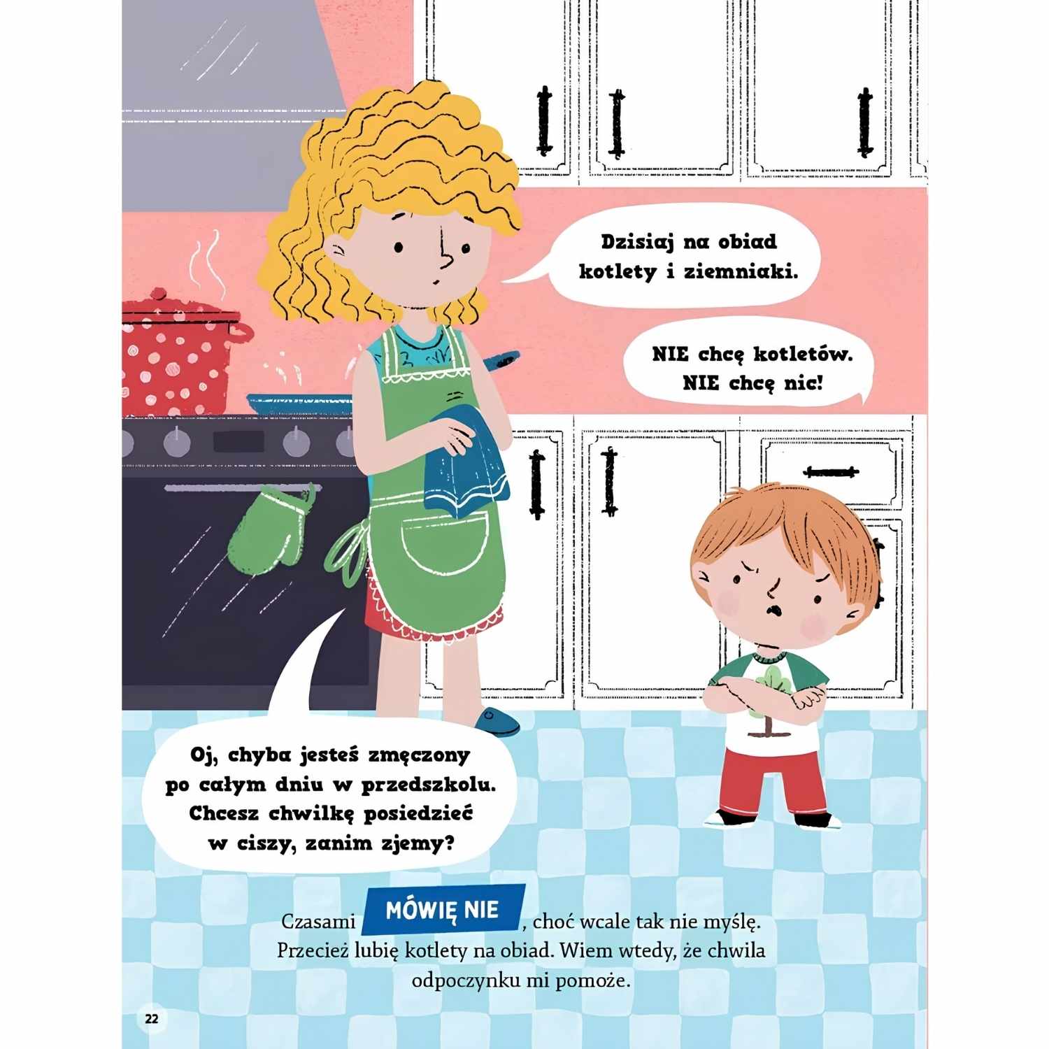 Mówię NIE Porozmawiaj ze mną książka dla dzieci - ilustracja.
