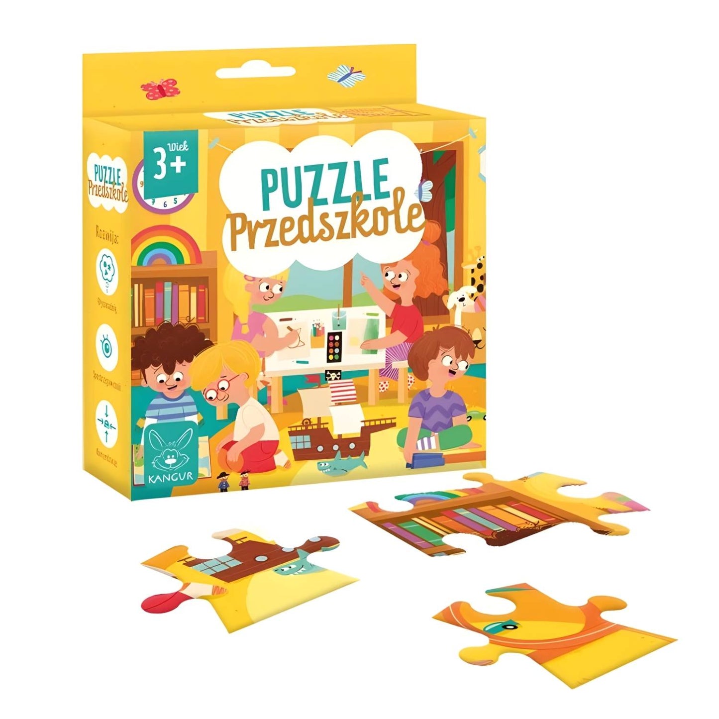 Puzzle dla przedszkolaka 3+ Kangur – scena z przedszkola
