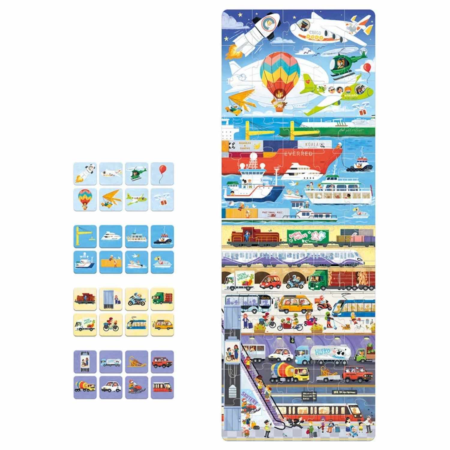 Puzzle Tak działa transport CzuCzu elementy do dokładania nauka dopasowywania