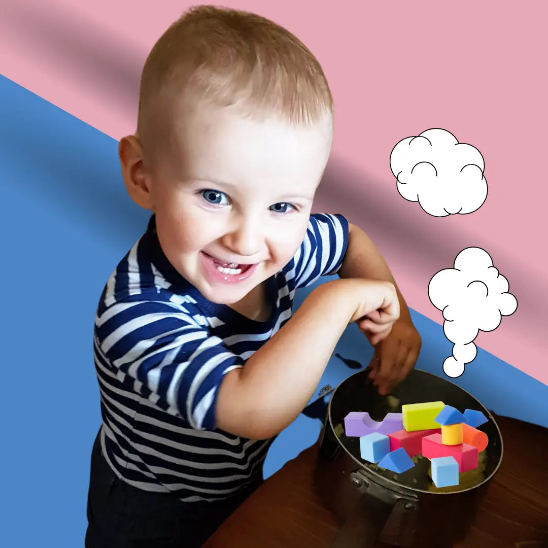 Grafika przedstawiająca dziecko podczas zabawy.