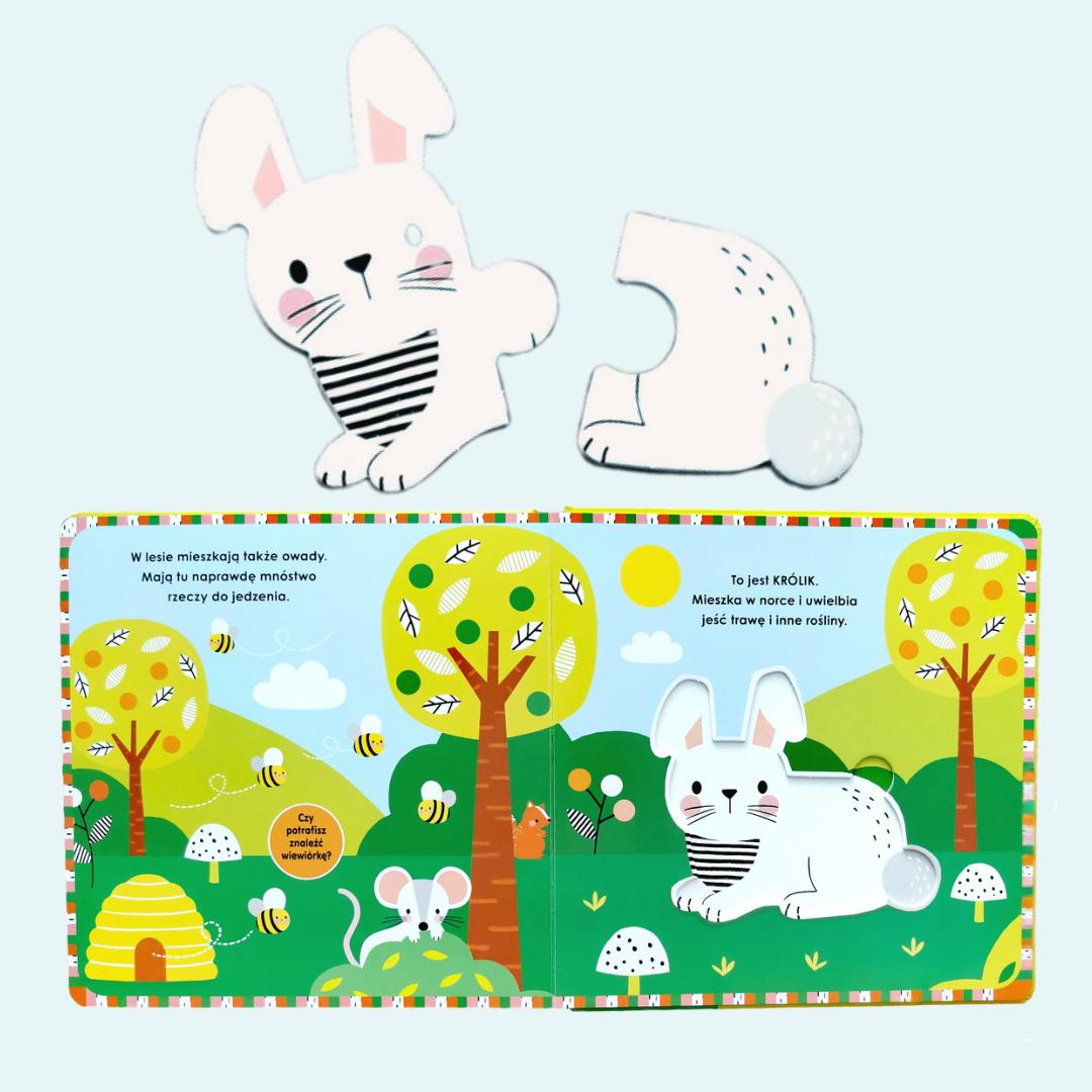Ilustracje książki pt. "W lesie" - układam puzzle" od Harperkids.