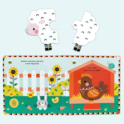 Ilustracje książki pt. "Na wsi - Układam Puzzle" od firmy Harperkids.