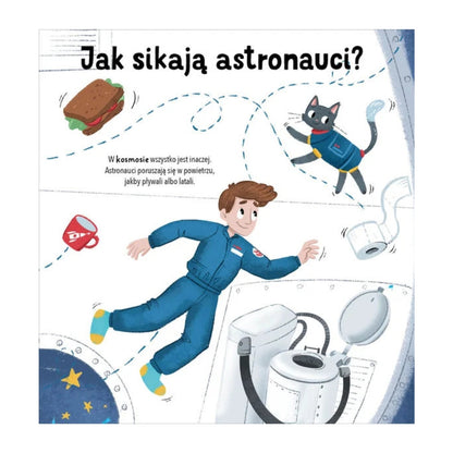 Ilustracja z książki „Jak działa świat. Co się dzieje z moją kupą?” pokazująca, jak działa układ pokarmowy dziecka