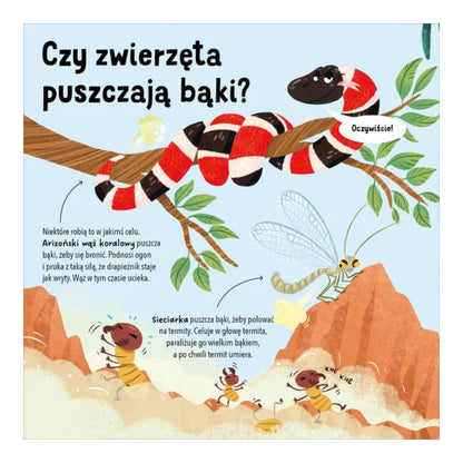Ilustracja z książki „Jak działa świat. Co się dzieje z moją kupą?” pokazująca, jak działa układ pokarmowy dziecka