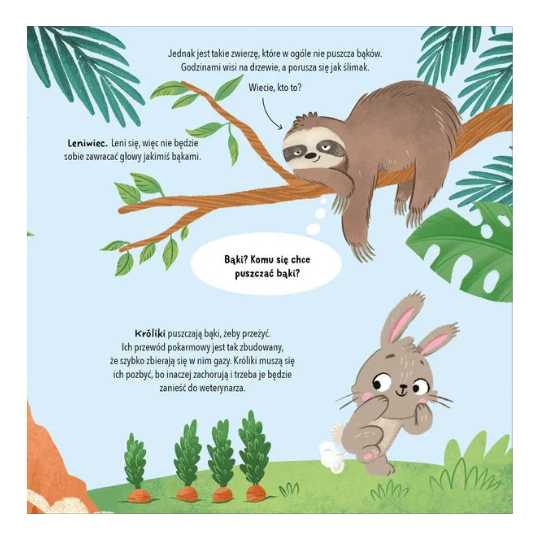 Ilustracja z książki „Jak działa świat. Co się dzieje z moją kupą?” pokazująca, jak działa układ pokarmowy dziecka