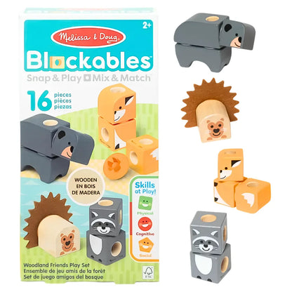 Blockables Drewniane Zwierzątka Melissa & Doug dla dzieci 2+