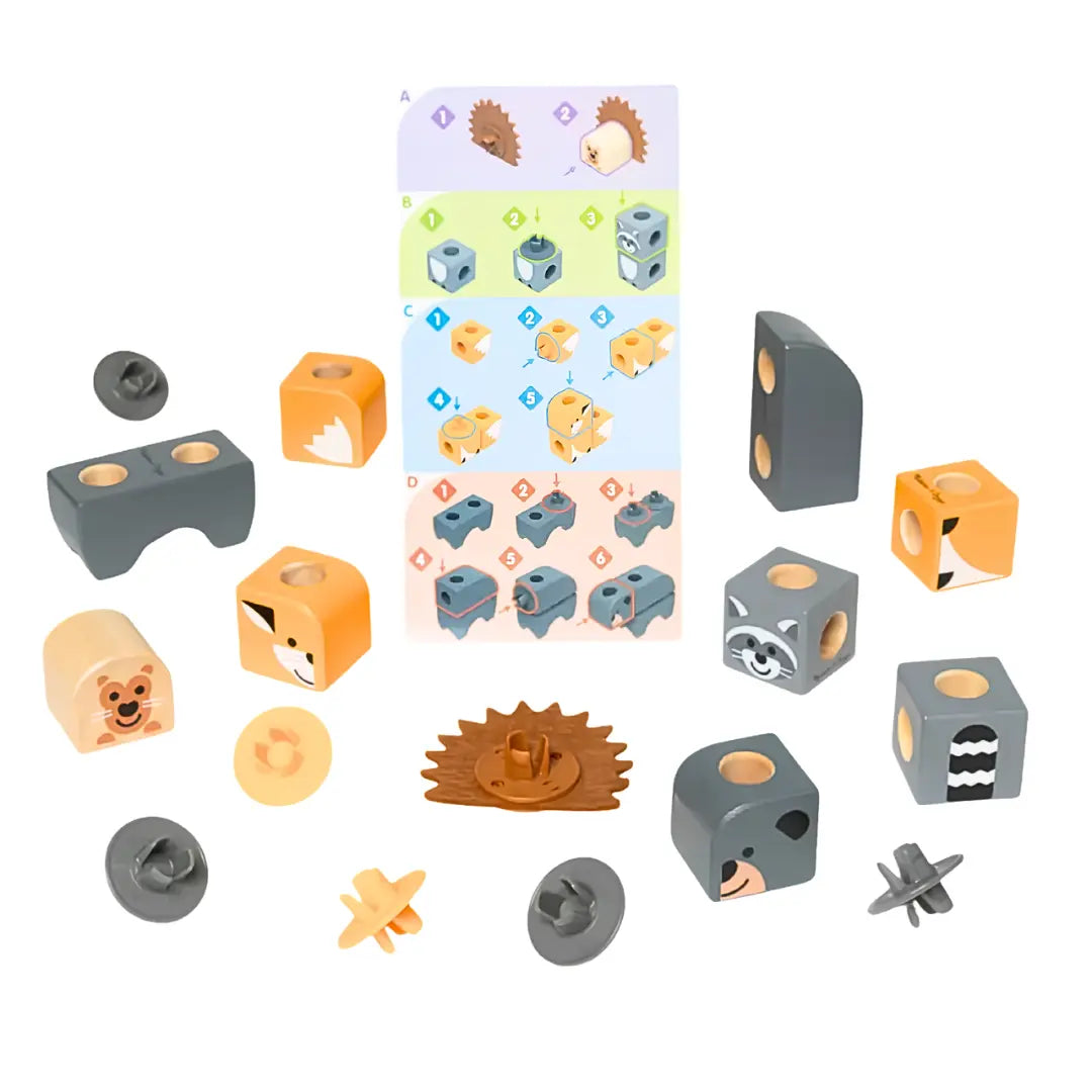 Drewniane klocki sensoryczne Blockables Melissa & Doug