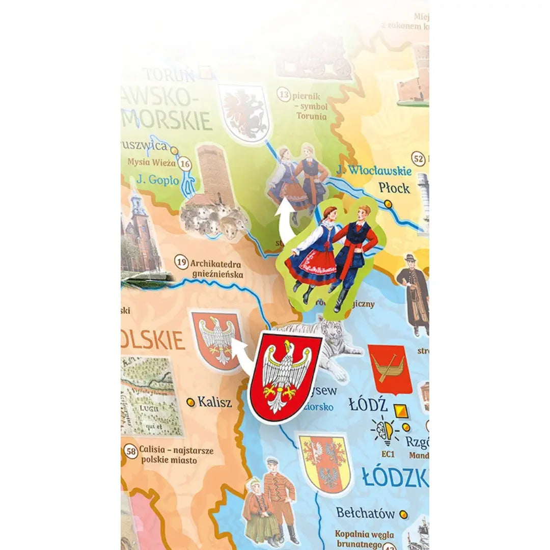 Dookoła Polski – interaktywna mapa Polski dla przedszkolaka.