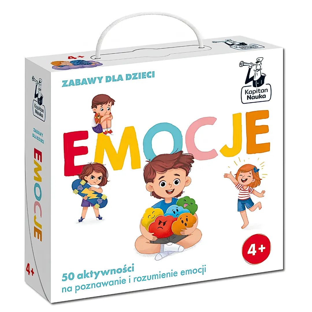 Emocje. Zabawy dla dzieci – Kapitan Nauka zestaw kart emocji 4+