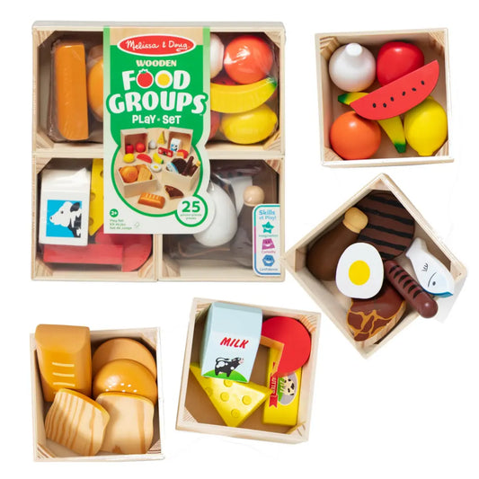 Drewniany zestaw jedzenia Melissa & Doug dla dzieci 3+