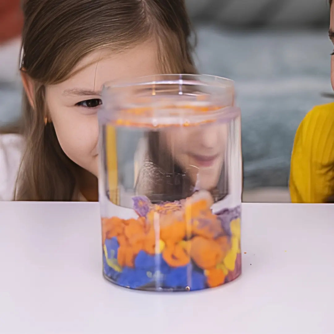 Piasek hydrofobowy z akwarium – 5 kolorów - eksperyment naukowy, zabawa sensoryczna.