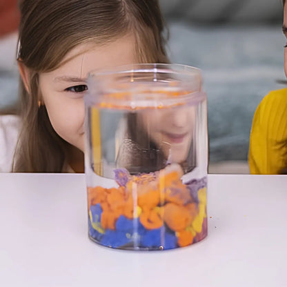 Piasek hydrofobowy z akwarium – 5 kolorów - eksperyment naukowy, zabawa sensoryczna.