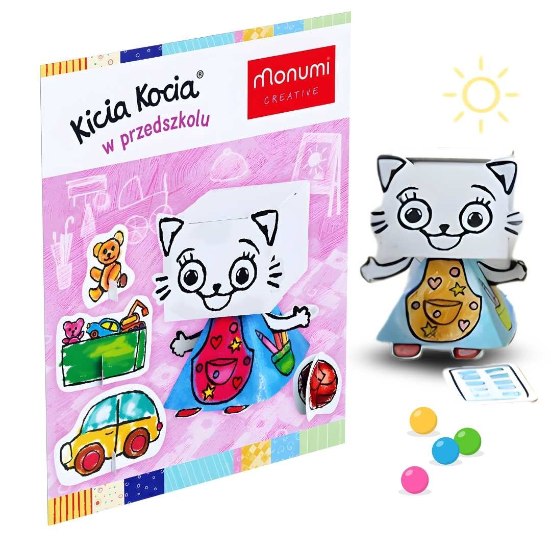 Kolorowanka do składania 3D. Kicia Kocia w... Przedszkolu od Monumi 3+
