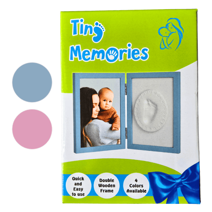 Opakowanie do Ramki podwójnej z glinką "Tiny Memories" w opcji różowej lub niebieskiej od Opera-Tech.