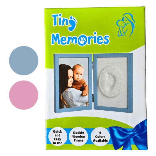 Opakowanie do Ramki podwójnej z glinką "Tiny Memories" w opcji różowej lub niebieskiej od Opera-Tech.